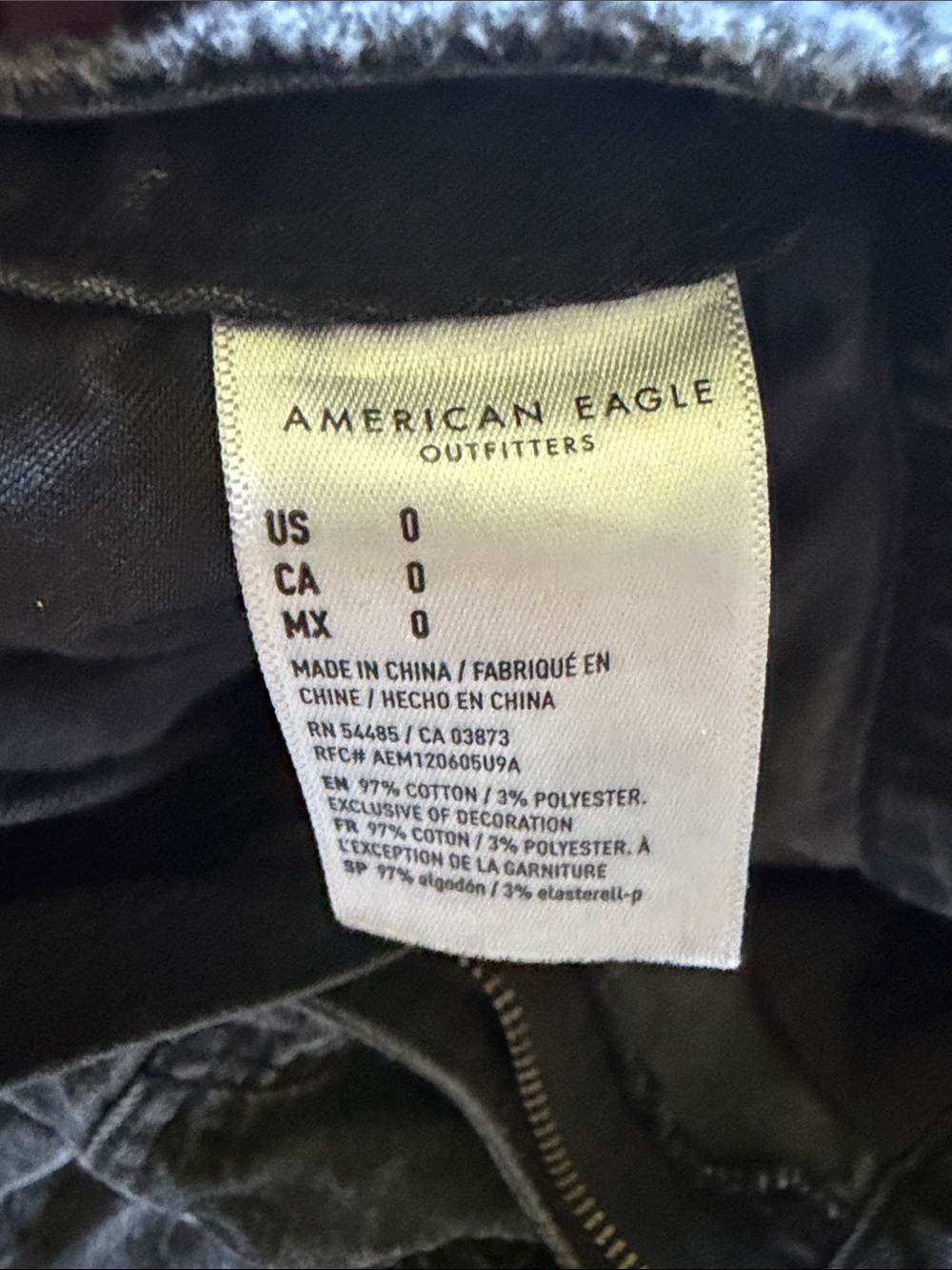 American Eagle Washed Black Denim Ruffle Mini Skirt Size 0 Y2K Coquette Festival - Picture 5 of 6